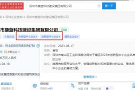 凯发k8官网集团入选深圳市2023年创新型中小企业名单